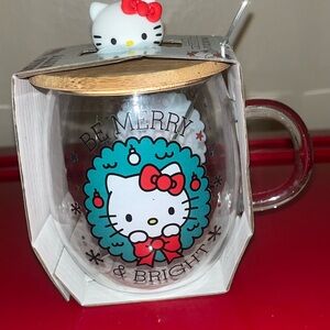 Hello Kitty Be Merry & Bright Glass Mug